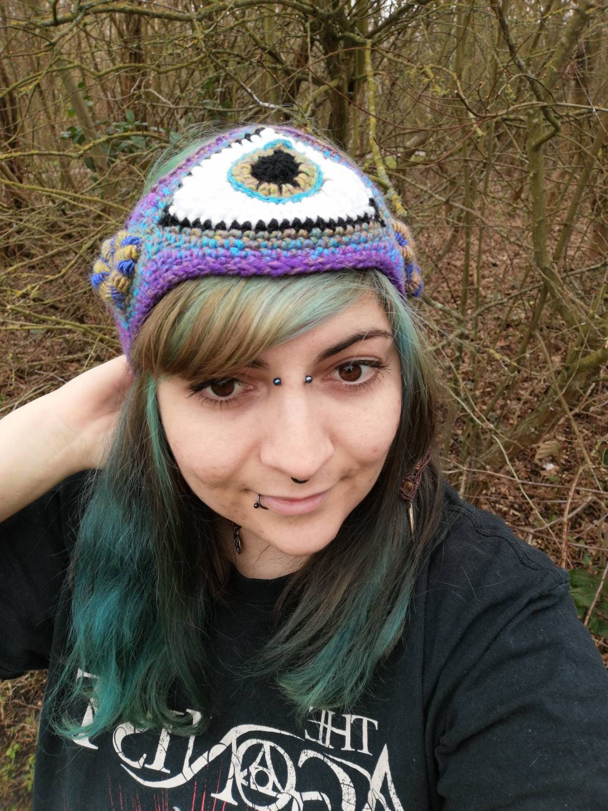 Third Eye Headband // Earwarmer // Purple Dream Etsy