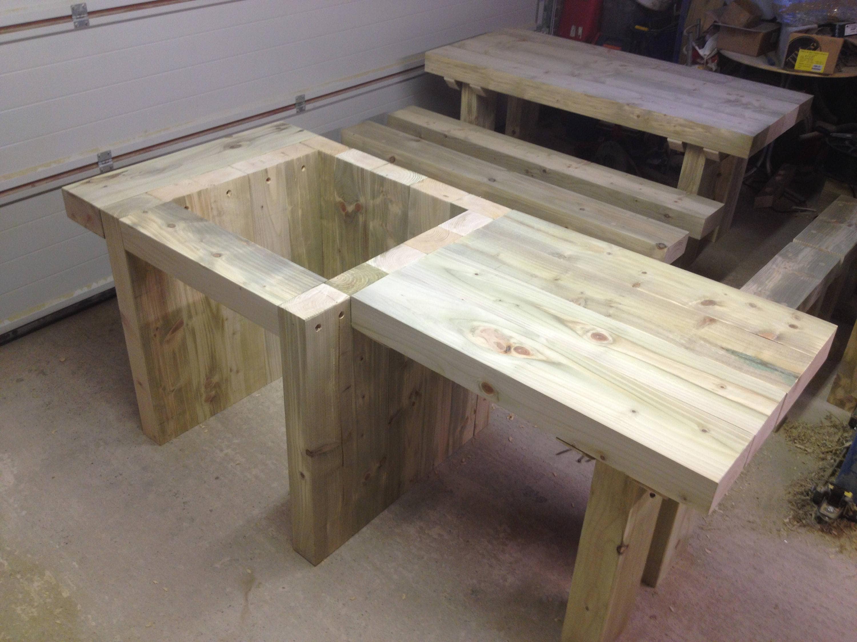 Pizza Oven Stand Made Out of Sleepers With Wood Store and Work Etsy UK