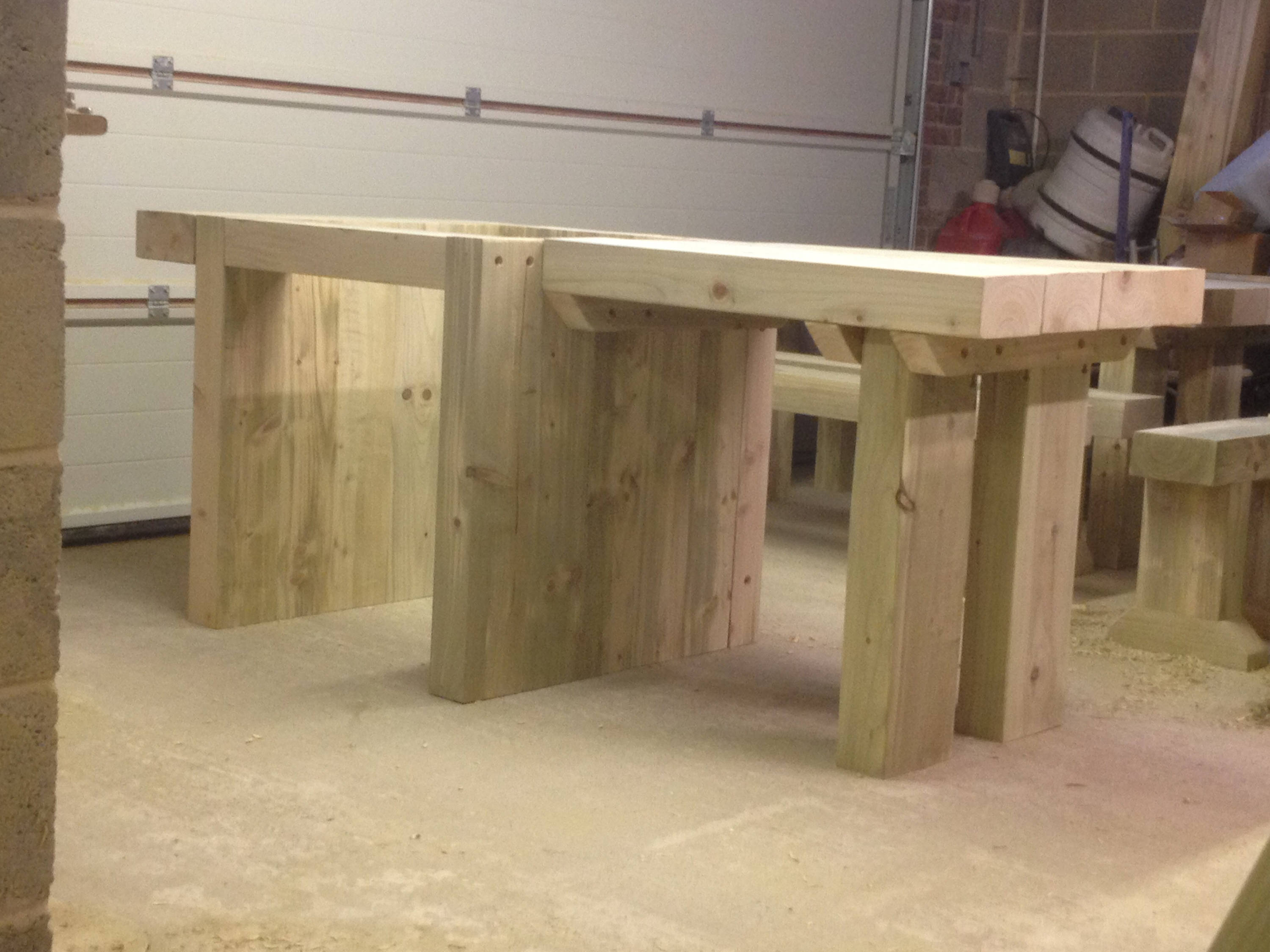 Pizza Oven Stand Made Out of Sleepers With Wood Store and Work Etsy UK