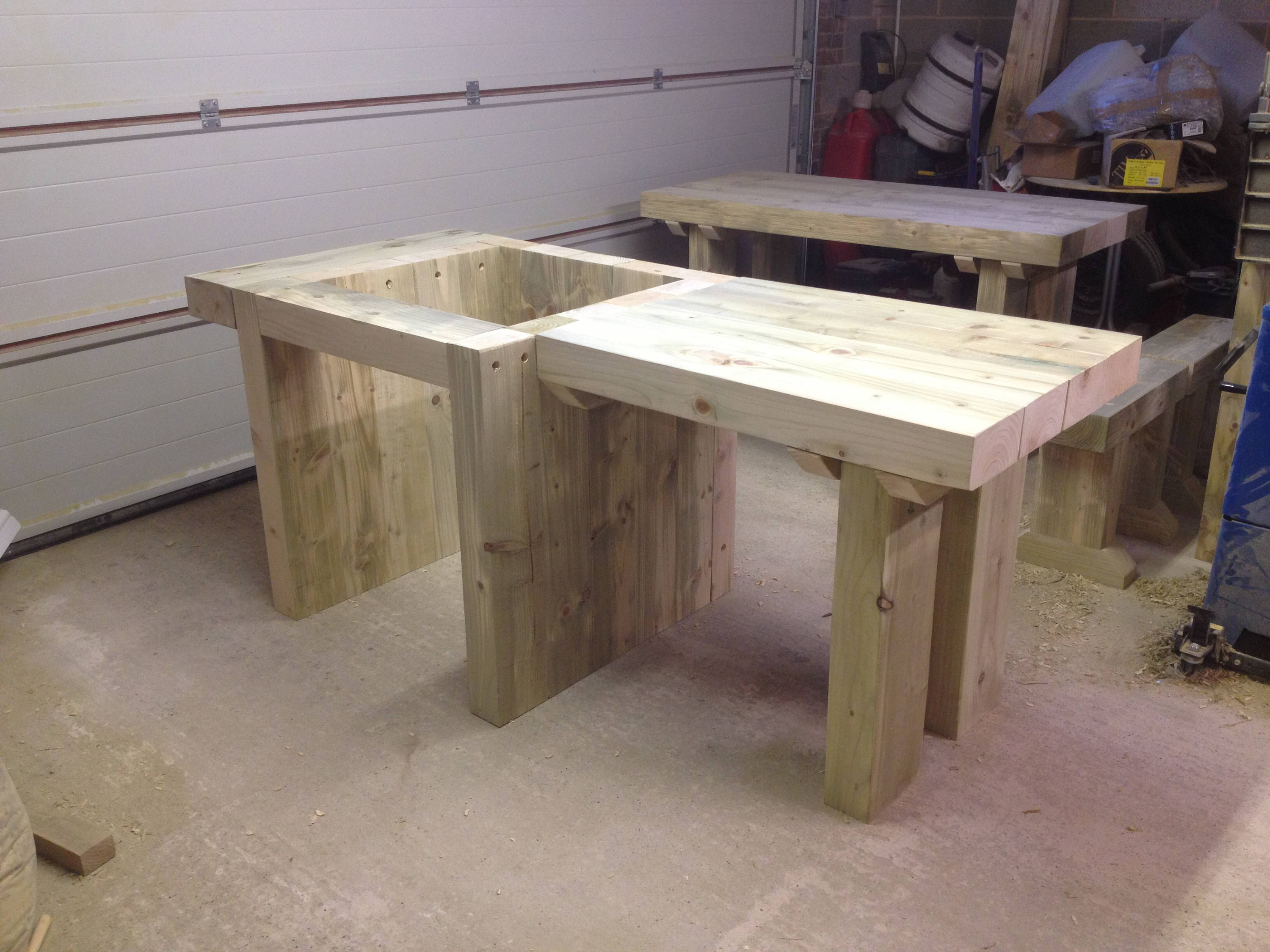 Pizza Oven Stand Made Out of Sleepers With Wood Store and Work Station Etsy UK