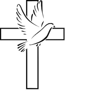 Cross with Dove SVG cutting file