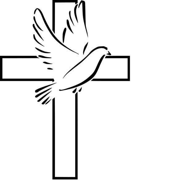 Cross with Dove SVG cutting file