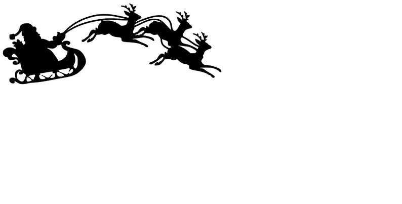 Download Santa sleigh with reindeer SVG cutting file | Etsy
