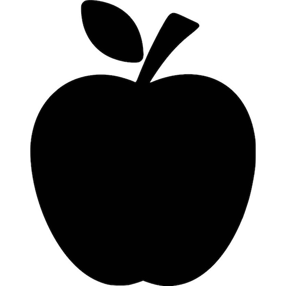 Apple Svg Solid Filled In Etsy