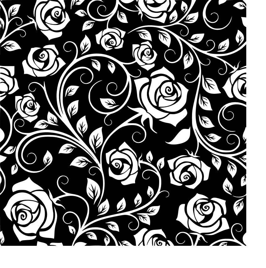 Download Rose Pattern Solid Background Svg Cutting File Etsy