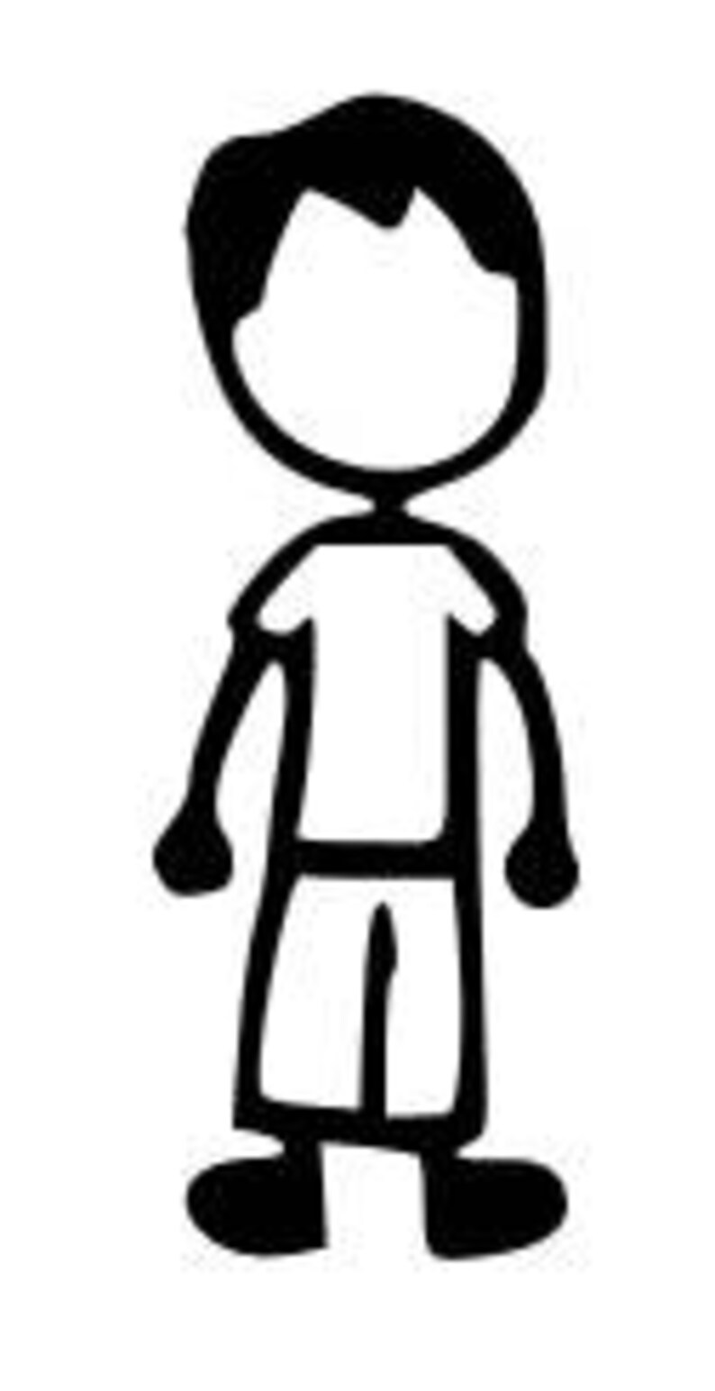 Download Boys Stick Figure SVG Cutting files 6 total | Etsy