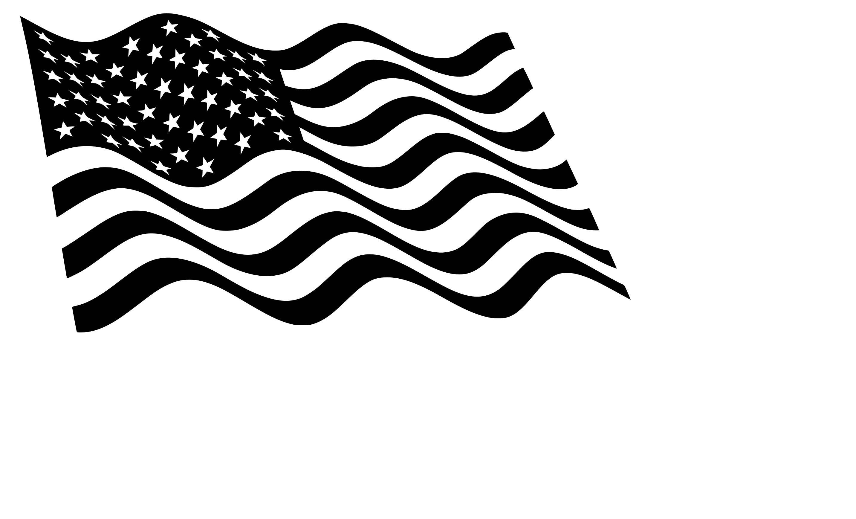 Wavy American Flag SVG Cutting File | Etsy