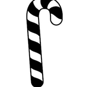May include: A red and white striped candy cane.