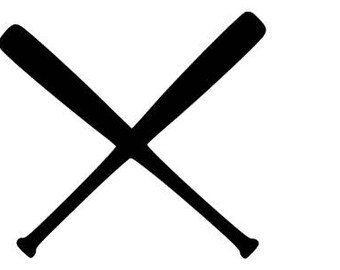 Baseball Bats Crossed Svg | Etsy India