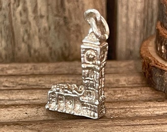 Vintage Silver Houses of Parliament Charm | Big Ben Clock London Landmark Jewellery | Necklace Bracelet Pendant | Tourist Politics Souvenir
