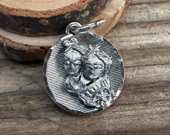 Colgante Géminis de plata maciza vintage / Astrología Zodiac Star Sign Gemelos Joyería / Encanto del horóscopo / Regalo de cumpleaños de mayo junio
