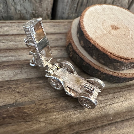 Vintage Solid Silver Opening Car Charm | Miniatur… - image 6