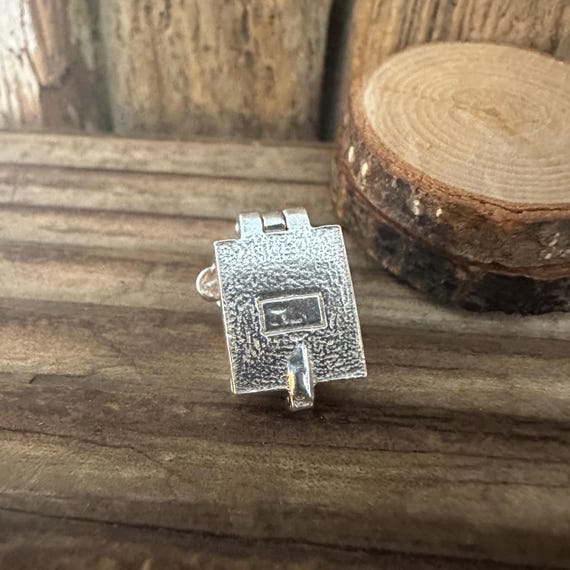 Vintage Solid Silver Opening Telephone Charm, Tra… - image 9