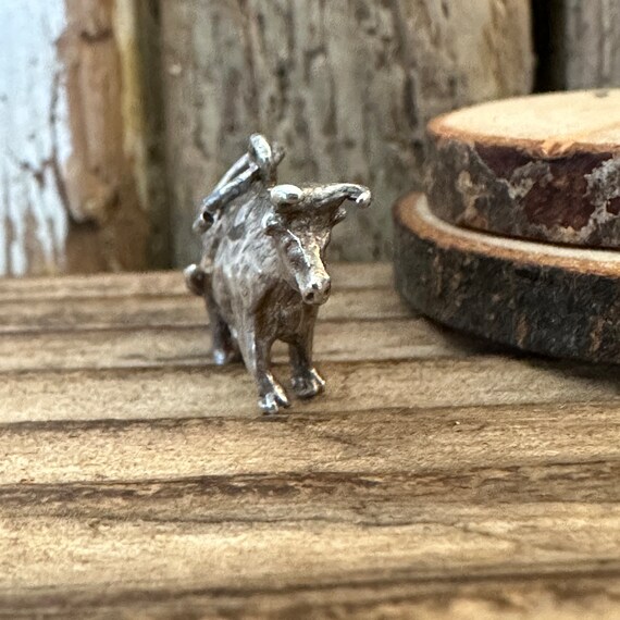 Vintage Solid Silver Dairy Cow Charm | Milk Beef … - image 5