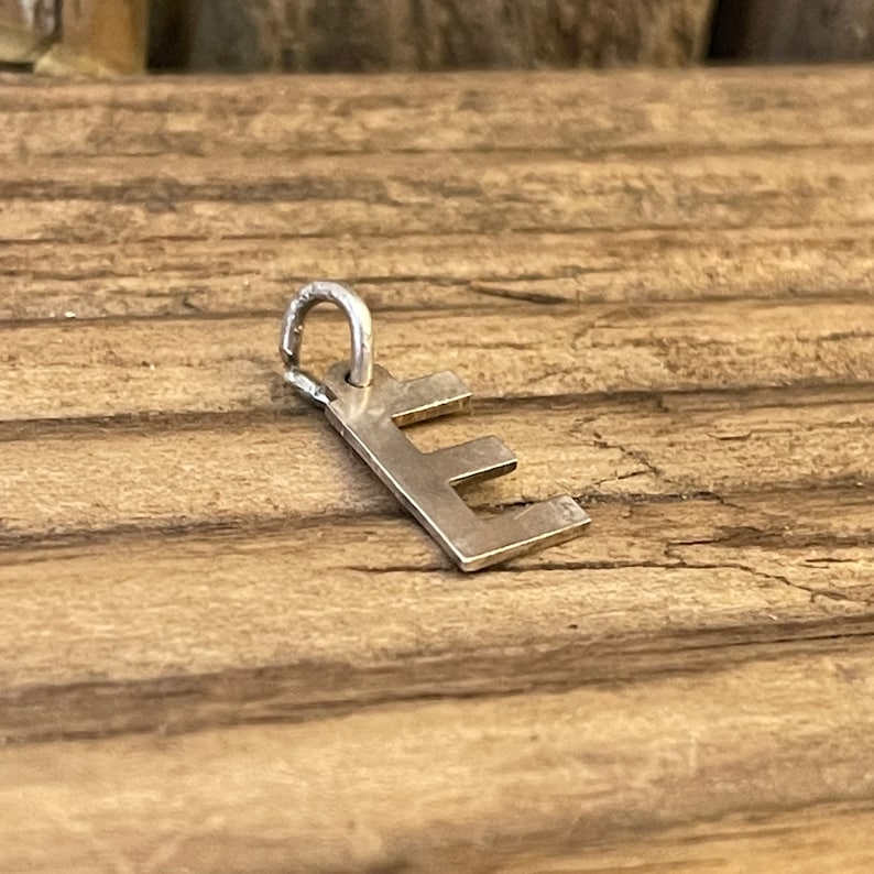 Hallmarked Uppercase Alphabet Initial Tiny Dainty Necklace Bracelet Pendant Vintage Solid Silver Letter E Charm Name Birthday Gift