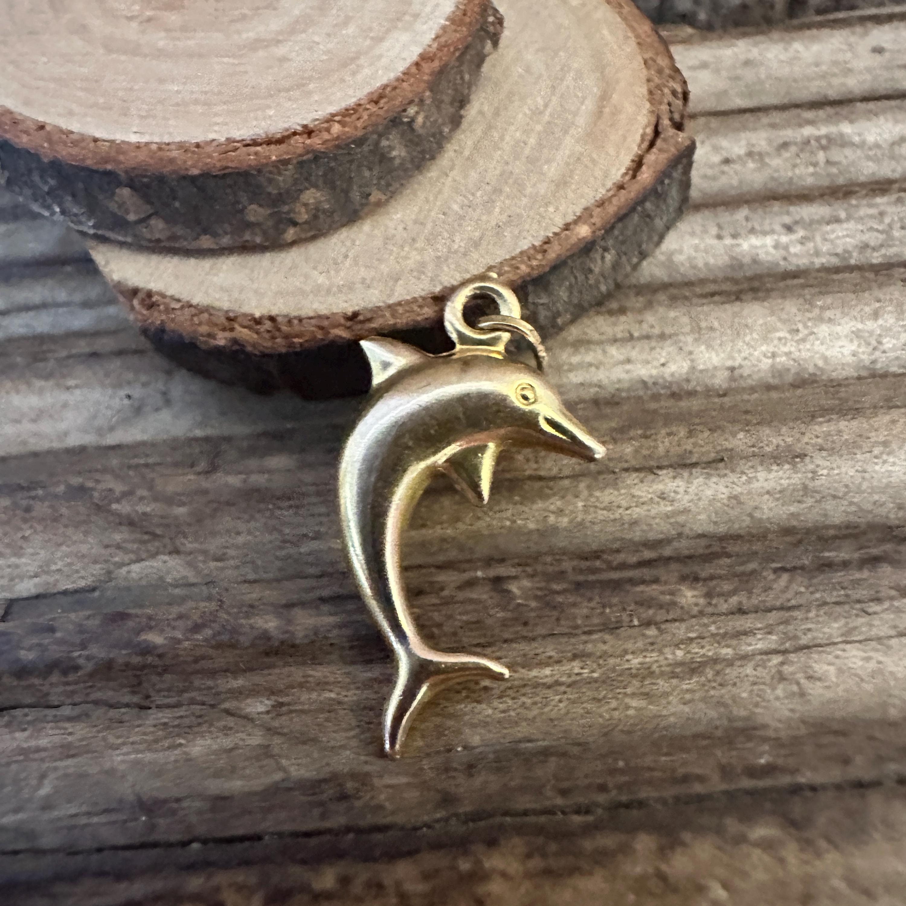 Petit pendentif dauphin en argent sterling