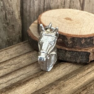 Charme De Bracelet Vintage En Argent Sterling Tête De Cheval - 0,5 G, 1,3 Cm, France