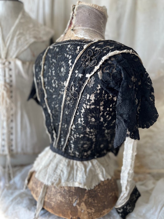 Antique Victorian Bodice Bodice - Robe Ancienne -… - image 3