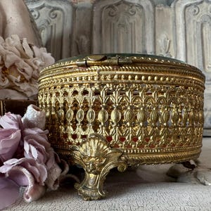 Bezaubernde Antiker Französisccher - Louis Seize Stil - Ormolu - Casket Box - Vanity Box - Schmuck Schatulle Hollywood Regency Style