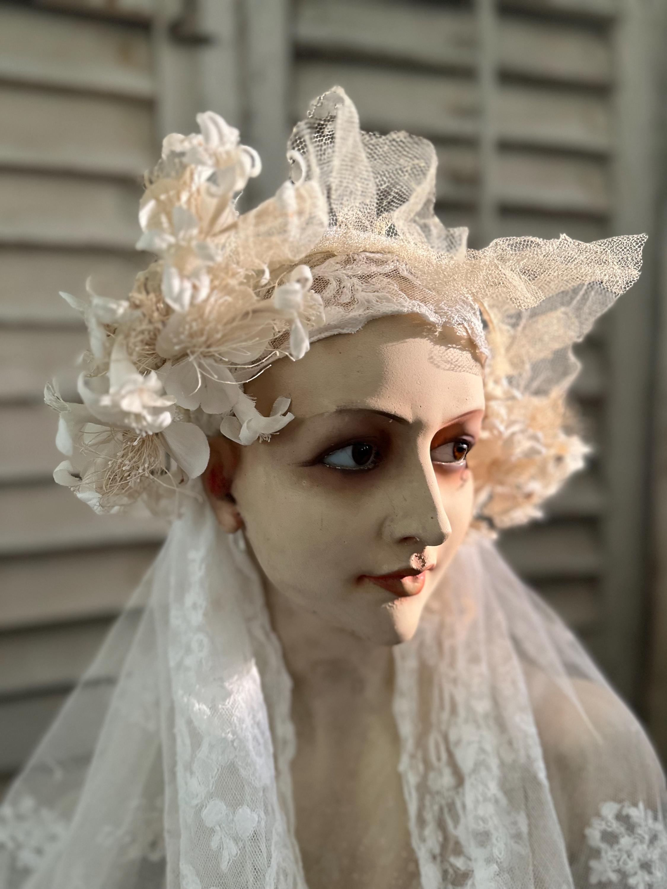 RESERVIERT!!!! Zauberhafter Vintage Blütenkranz Headdress