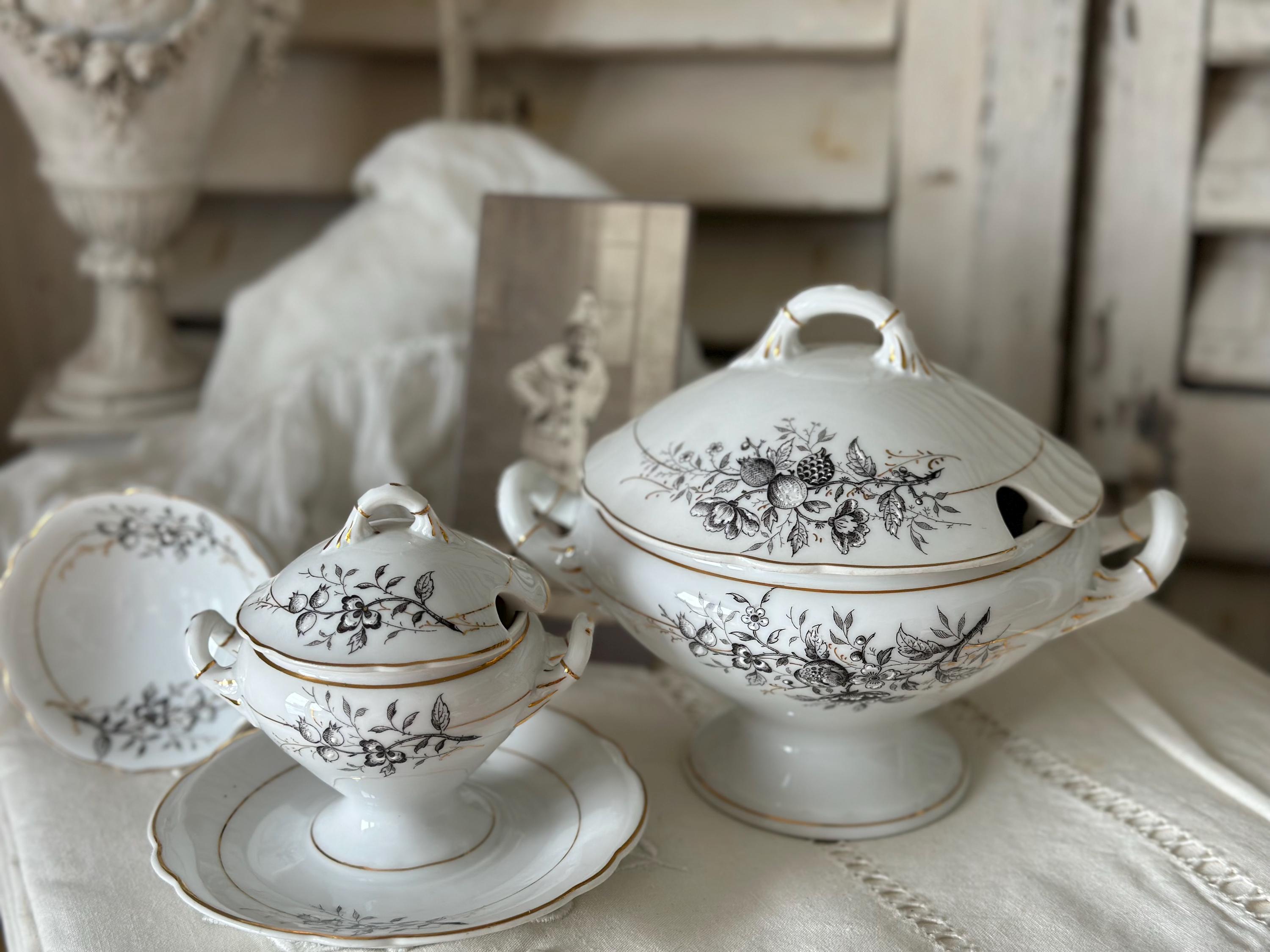 フランスアンティーク EGLANTINEスープ皿4枚