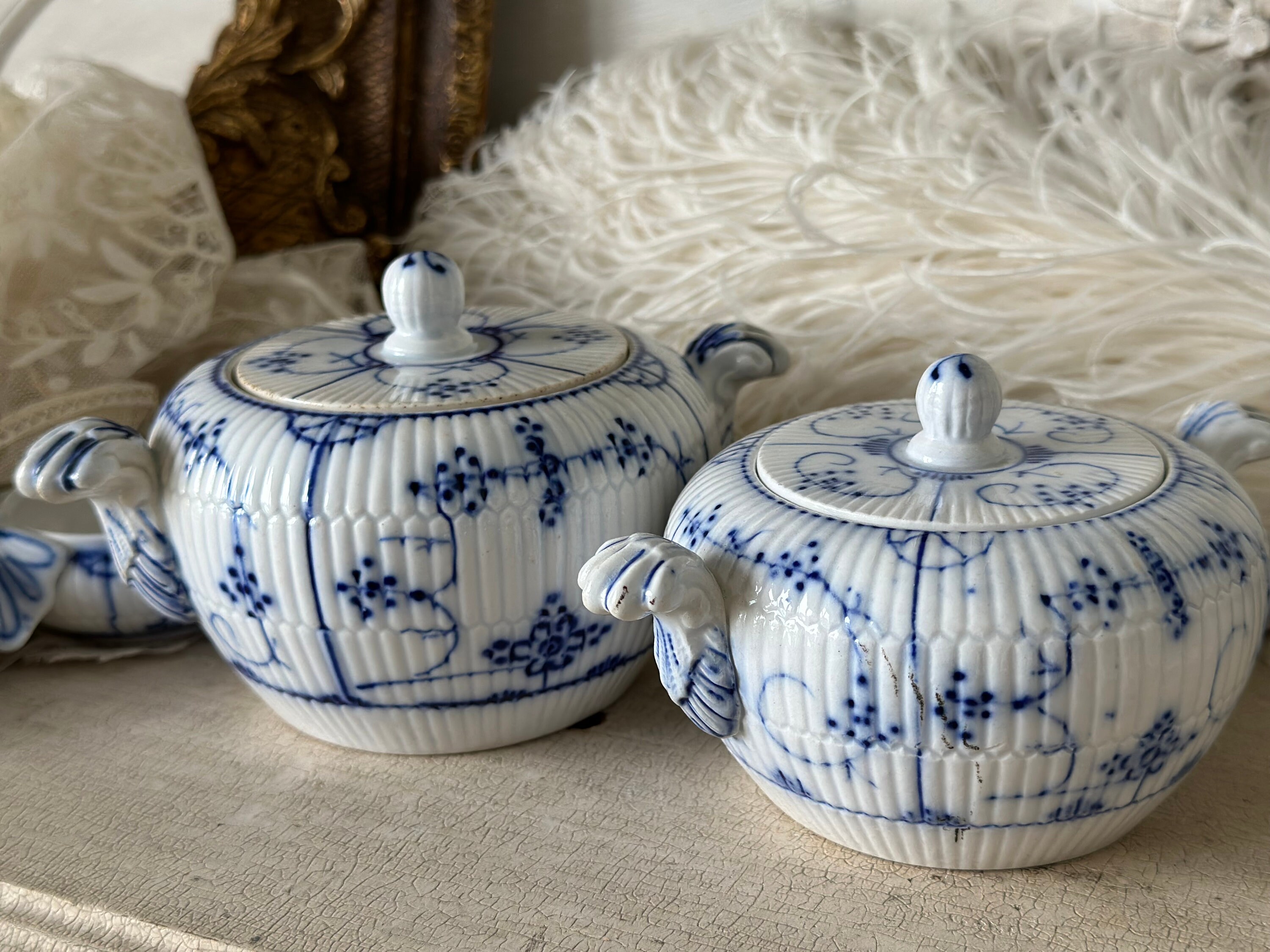 希少なアンティーク 19世紀 ビレロイ&ボッホ ドレスデン シュガー