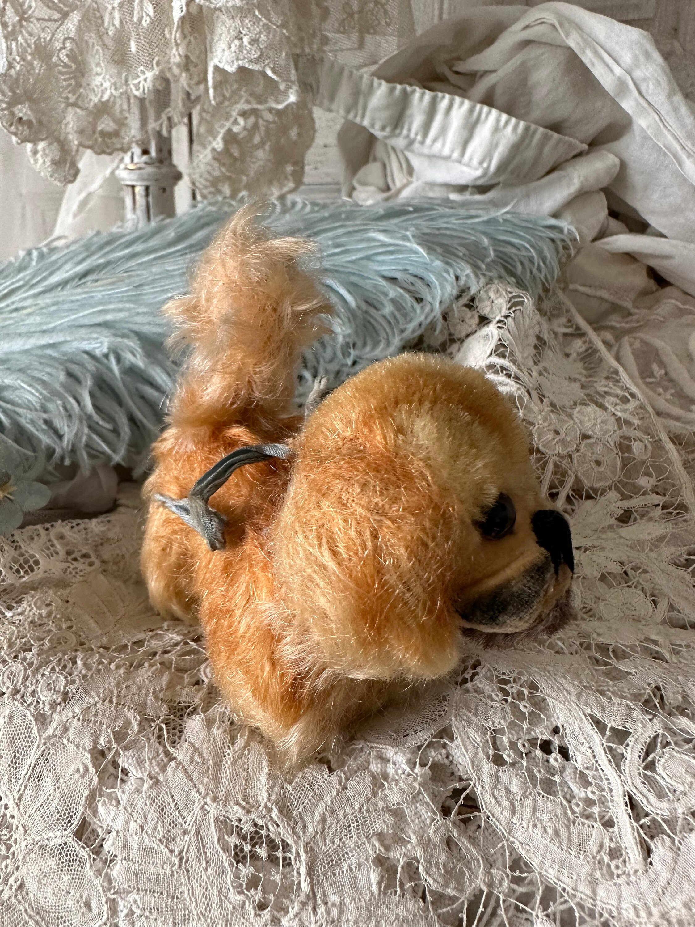 Steiff Dog “peky” – Vintage Pekingese – Ca. 1950s – 10cm