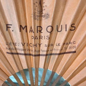 Ventaglio Art Déco francese - ventaglio pubblicitario F. Marquis PARIS - Brocante chic edoardiano