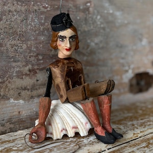 Alte Holz Marionette – handgeschnitzte Figur – Antique Puppet – Curiosity Object