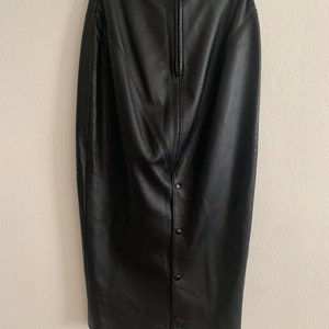 Vintage Midi Leather Skirt
