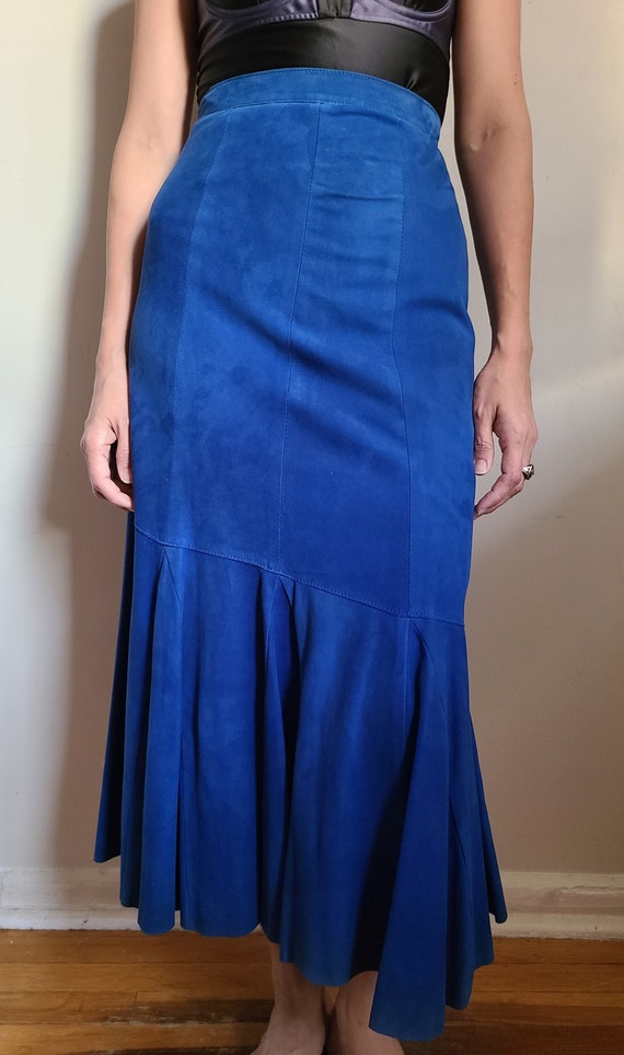 vintage suede midi skirt Gem