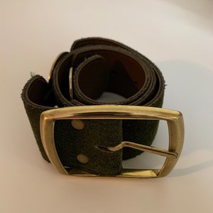 Green Suede Belt