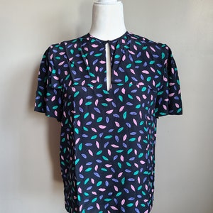 80s lip print sailor collar blouse by Chetta B