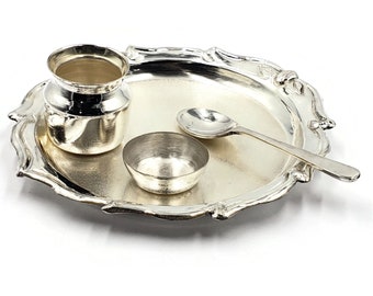 silver thali set for baby