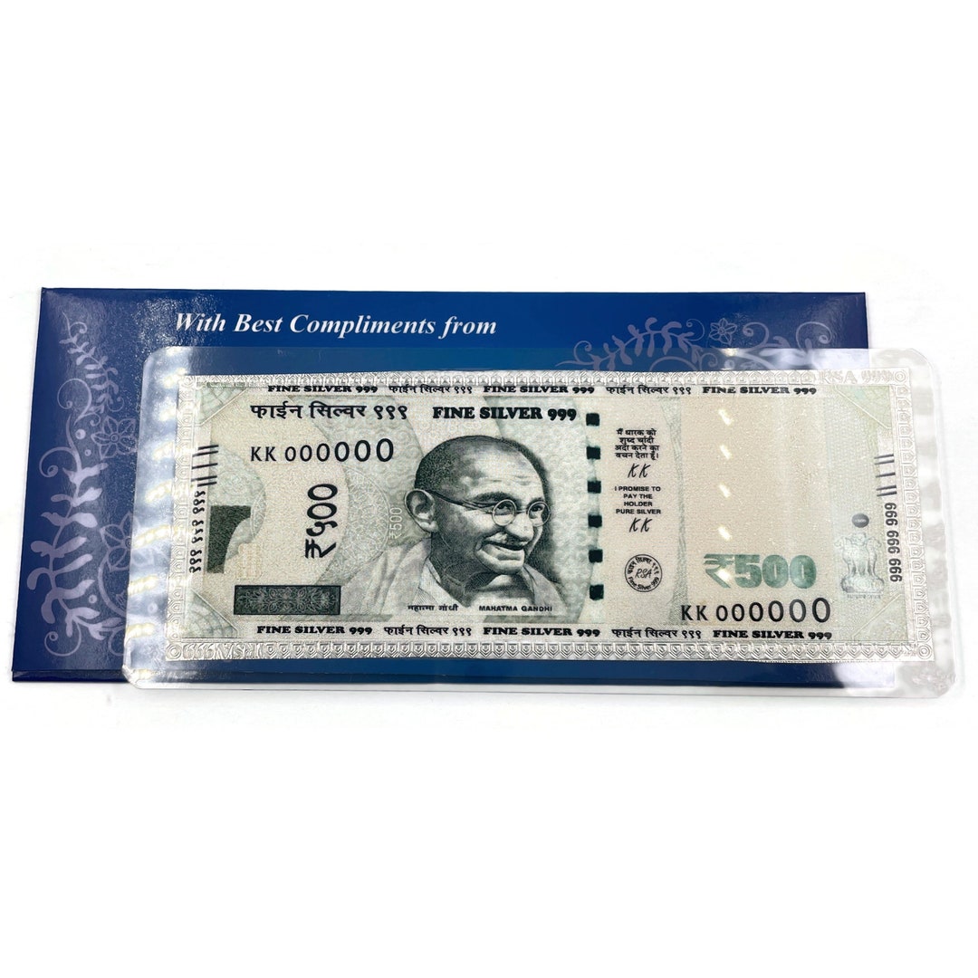 999 Pure Silver Three Gram RS500 Indian Rupee Replica Etsy