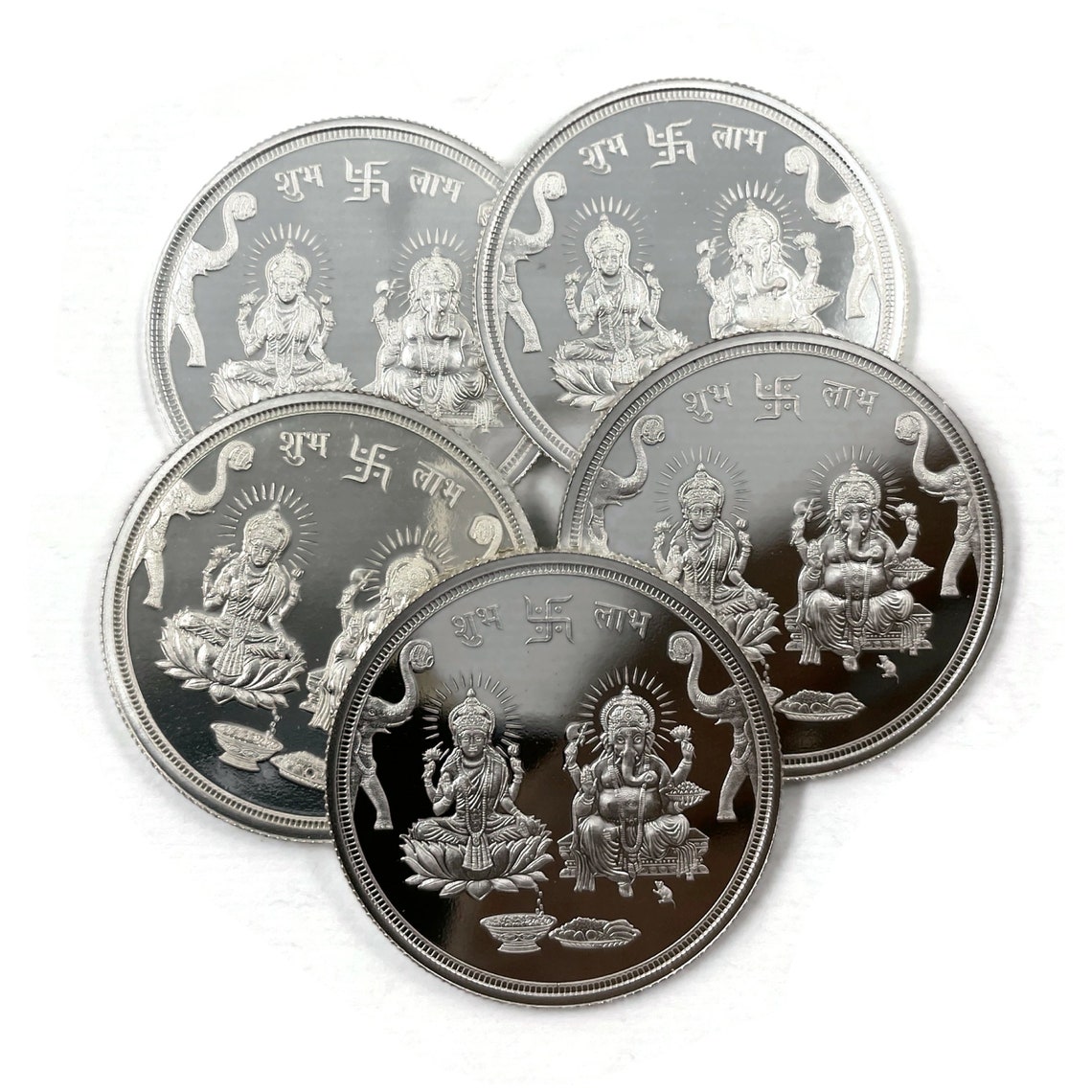999 Pure Silver MMTC Ganesha Lakshmi / Laxmi Twenty Gram Coins Etsy