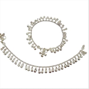 700 Silver Kids Traditional Bell Anklet - Style#02