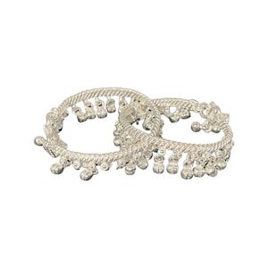 700 Silver Kids Traditional Bell Round Anklet - Style#06