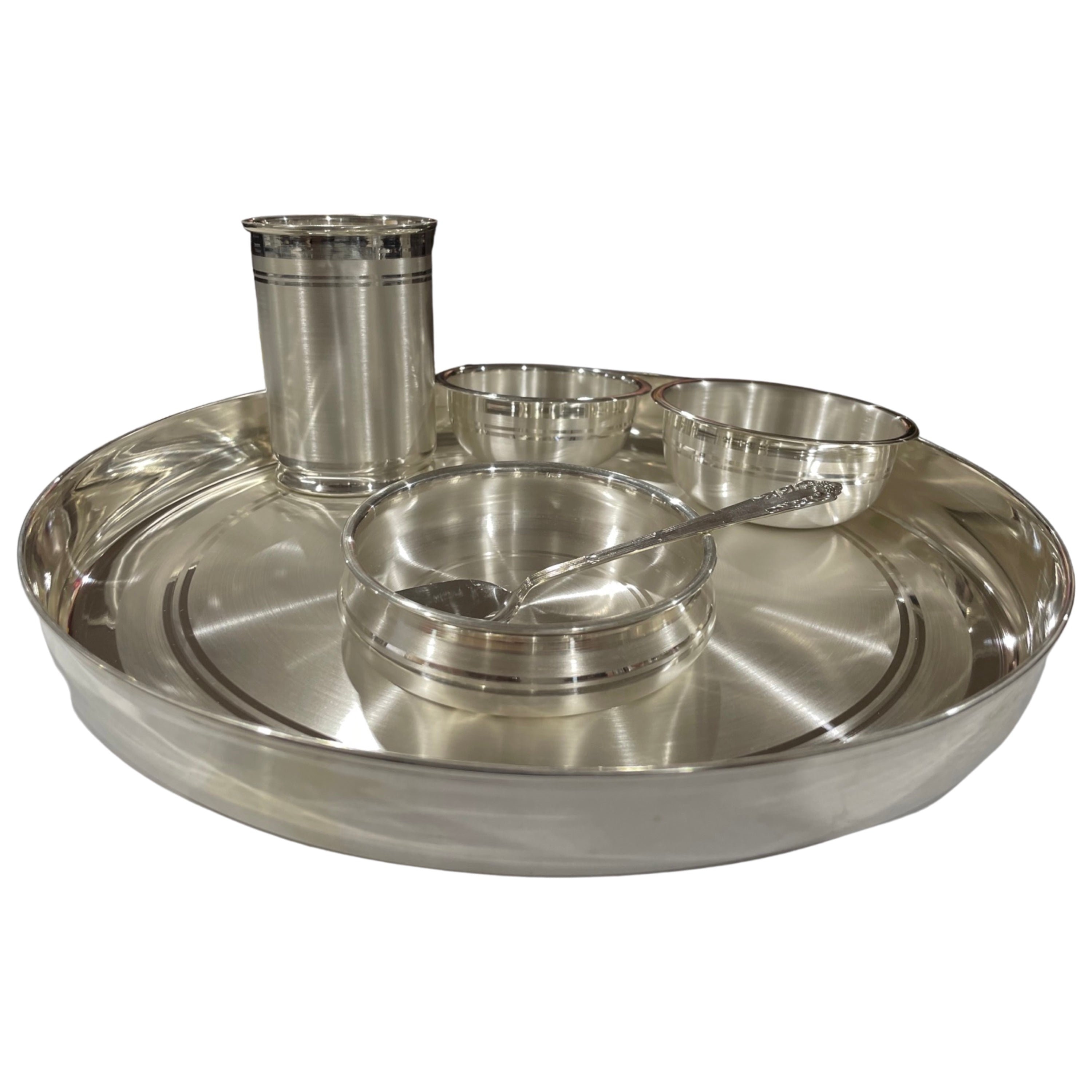 999 Pure Silver 12.0 Inch Hallmarked Dinner Set Set06 Etsy Canada