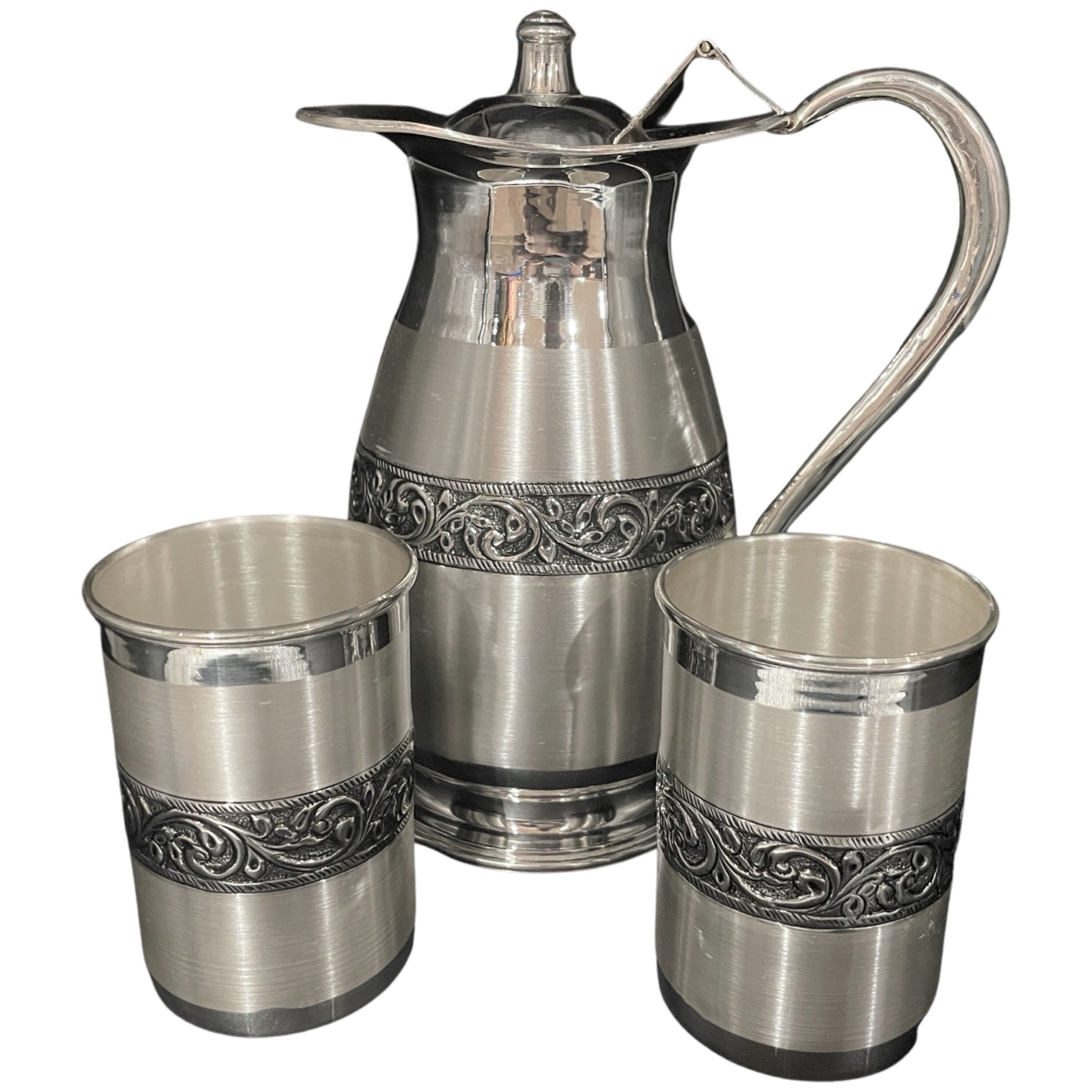 999 Pure Silver Hallmarked Designer 8.0 Inch Water Jug 999 Pure Silver Hallmarked Designer 8.0 Inch Water Jug