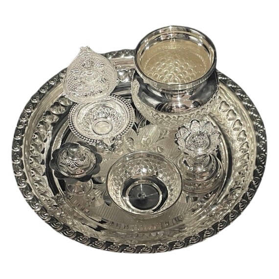925 Sterling Silver 7.5 Inch Puja Exclusive Hallmarked Set