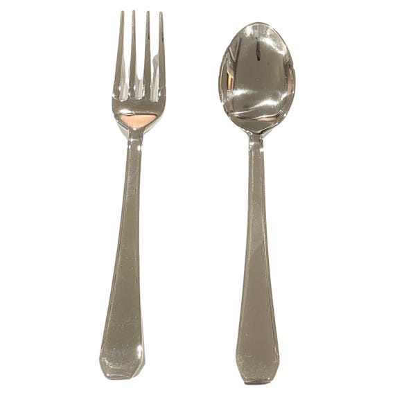925 Sterling Silver Hallmarked Heavy Dinner Spoon and Fork 925 Sterling Silver Hallmarked Heavy Dinner Spoon and Fork
