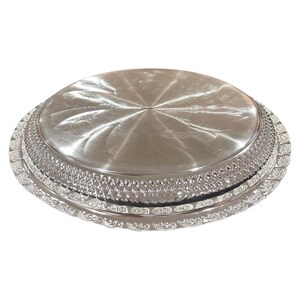 925 Sterling Silver Hallmarked Designer SMALL Puja Plate Style04 image 2