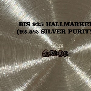 925 Sterling Silver Hallmarked Designer SMALL Puja Plate Style04 image 4