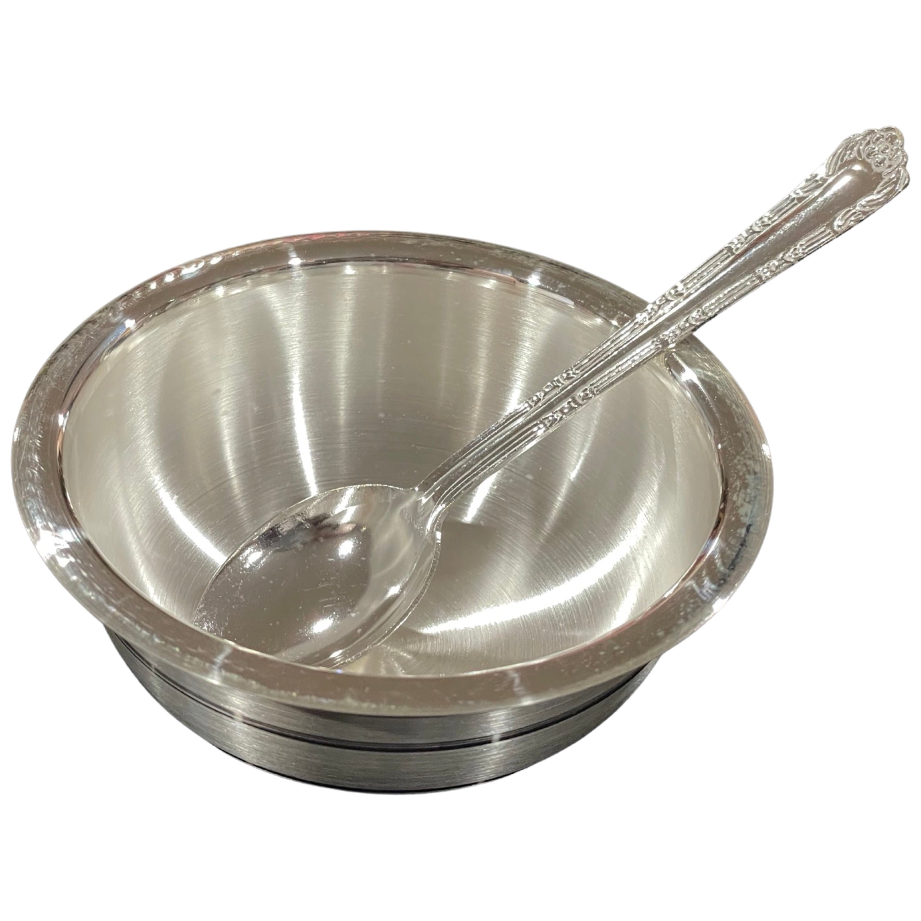 999 Pure Silver 3.75 Inch Bowl Spoon for Kids Youth 3.75 Inch