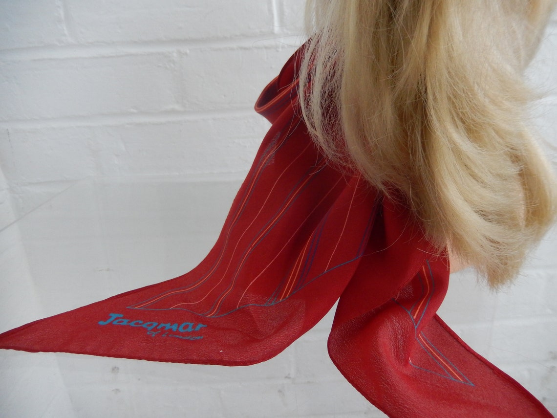 Vintage 1970's Jacqmar Head Scarf Jacqmar Neckerchief Etsy