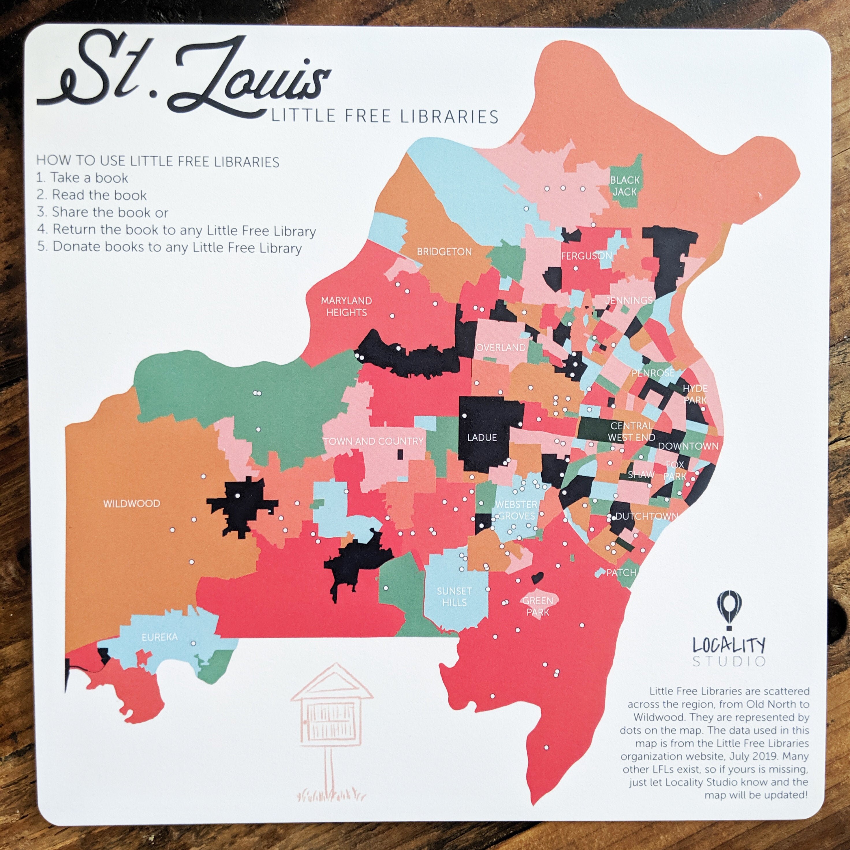 St Louis County Map St. Louis Little Free Library Map. St. Louis City Map. St. | Etsy