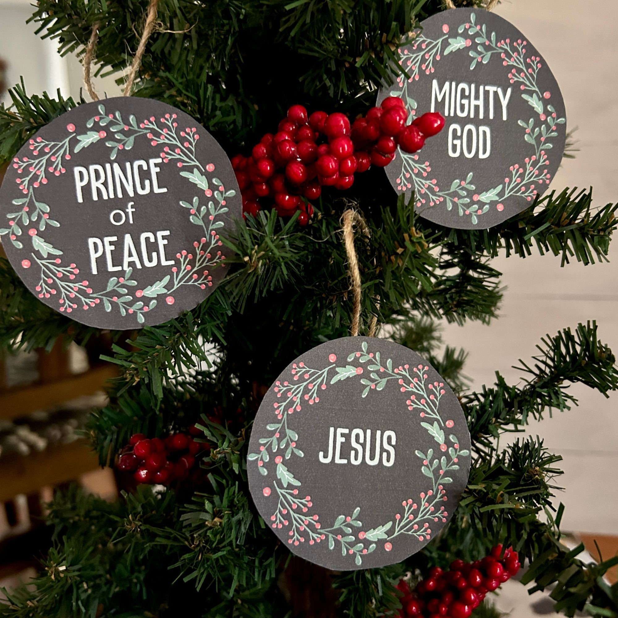 Names of Jesus Ornaments Printable Christmas Ornaments - Etsy