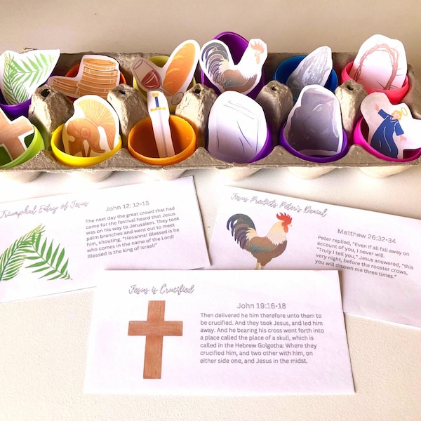 Resurrection Eggs, Easter Story for Kids Instant Download PDF File