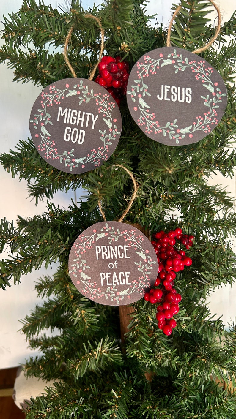 Names of Jesus Ornaments Printable Christmas Ornaments - Etsy
